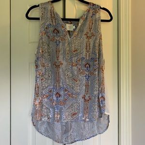 HD in Paris Burnout velvet hi low tank